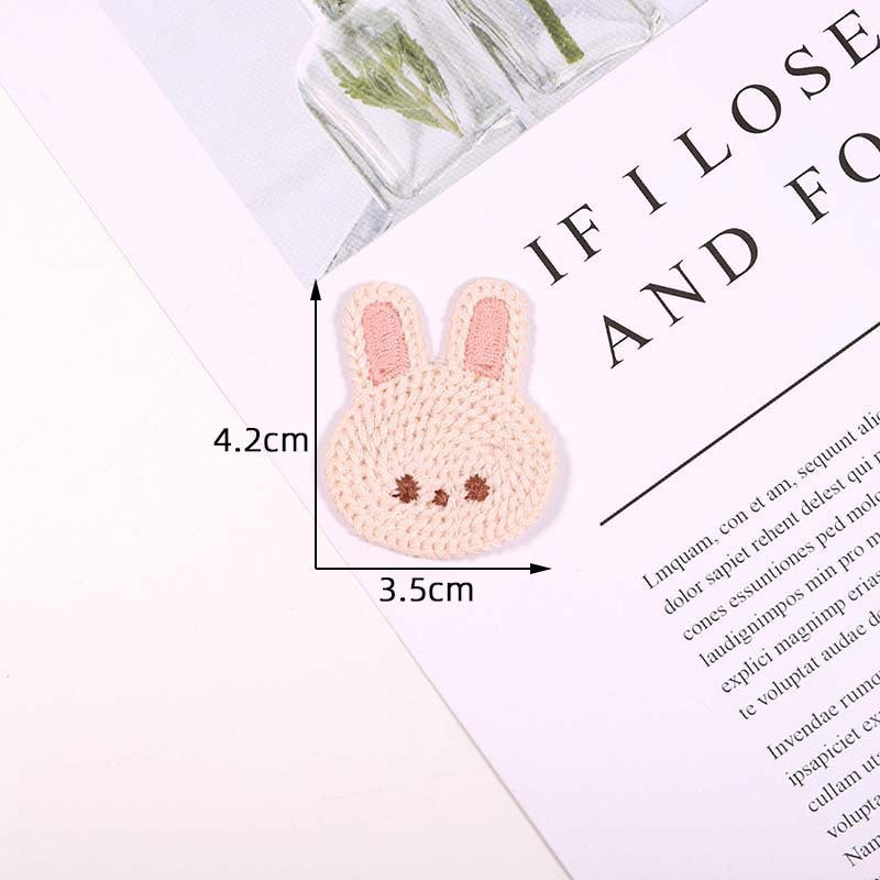 Wholesale 10pcs Cute Animal Head Cartoon Embroidery Patches